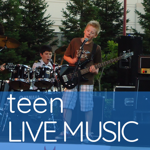 A teen band playing
